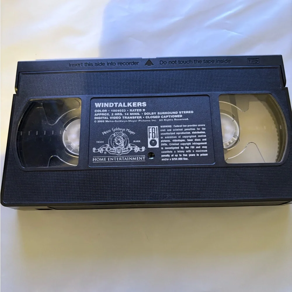 Windtalkers Black VHS Tape
